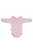 Body bebe rosa tiza con cuello volante