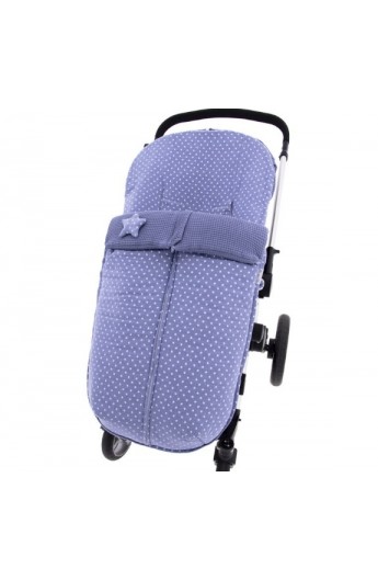 Saco silla de paseo para bebes transpirable en tonos azulon.