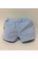 Pantalon corto pana azul