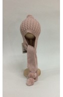 Gorro bufanda rosa palo