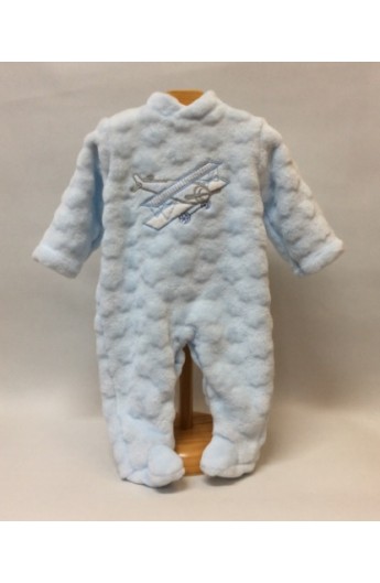 Pijama bebe tundosado color azul celeste
